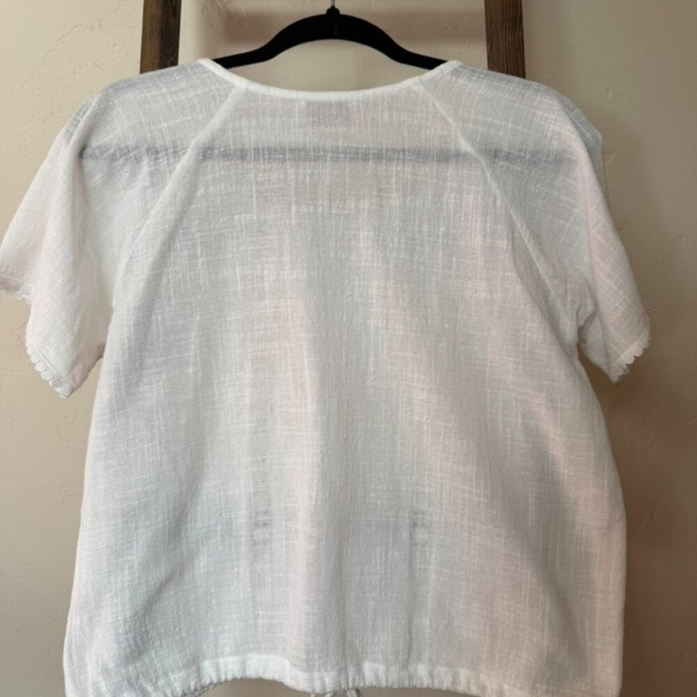Nomad the Label Daisy Organic Cotton Blouse in Ivory - Picture 3 of 5